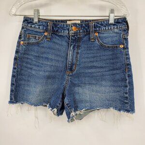 Universal‎ Thread Vintage Midi Women's Raw Hem Denim Jean Shorts Size 2/26